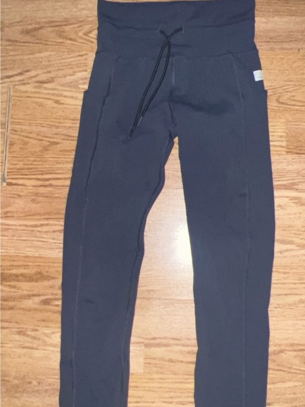 Vuori Black High-Waist Drawstring Leggings